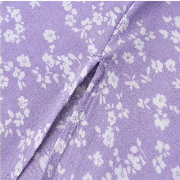 BloomChic floral flutter sleeve pocket maxi dress 1Purple Ditsy 1X 14-16 NWT - Picture 6 of 8
